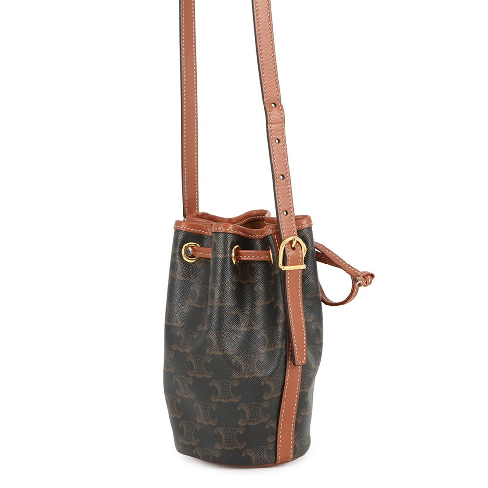 Celine Triomphe Micro Drawstring Leather Shoulder… - image 2